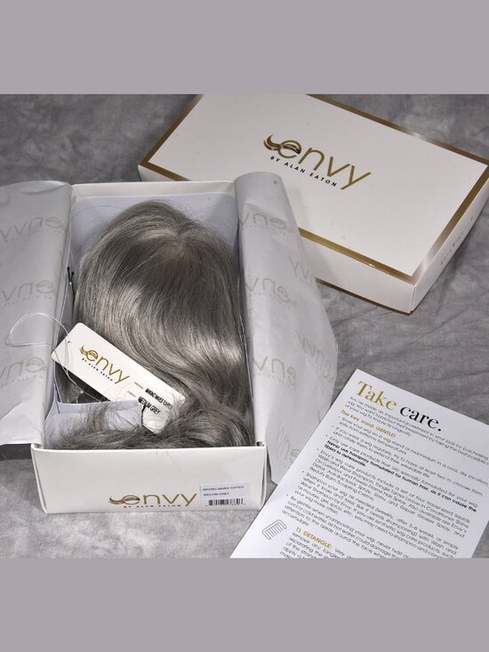 Envy by Alan Eaton Making Waves Synthetic Hairpiece Topper Medium Grey main image 5
